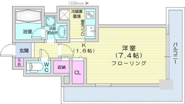 北１２条駅 徒歩5分 11階の物件間取画像